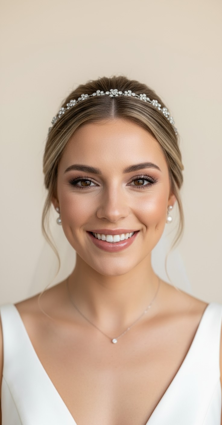 After Updo With Headband Wedding